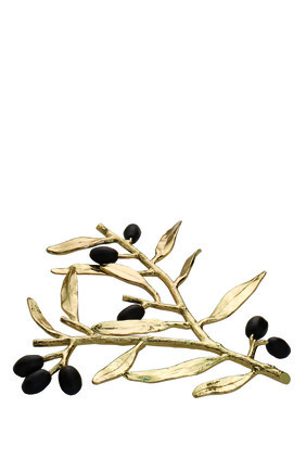 Olive Branch Gold Trivet